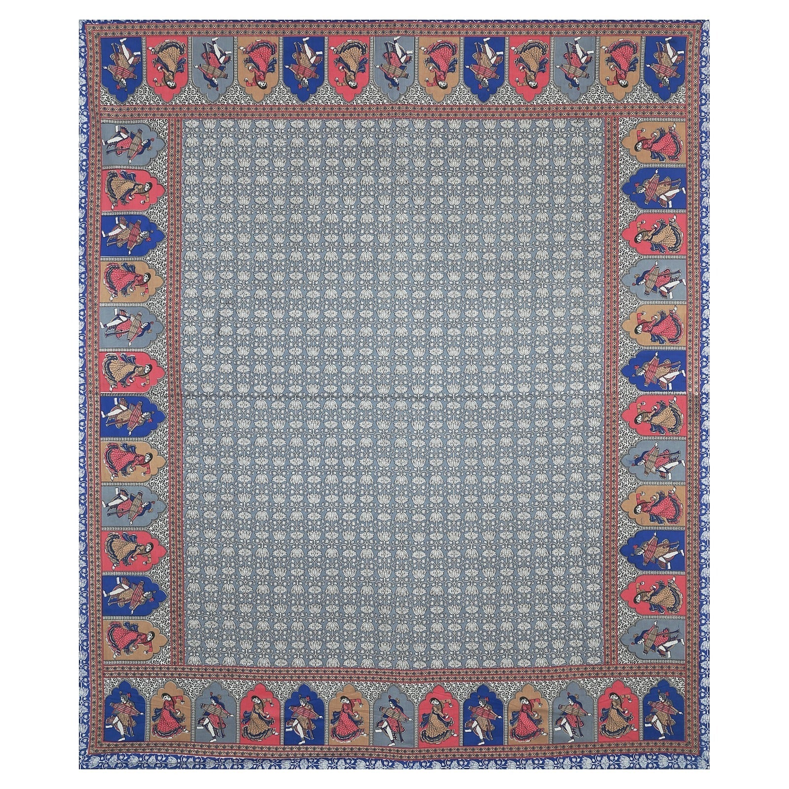 Rudra Bazaar Multicolour 210 TC Cotton Double King Bedsheet With 2 Pillow Covers - Distacart