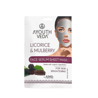 Thumbnail for Ayouthveda Licorice & Mulberry Face Serum Sheet Mask - Distacart