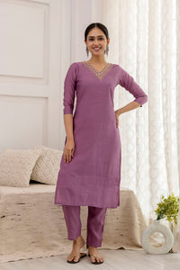 Thumbnail for Malishka Women's Viscose Yoke Design Solid Straight Kurta Pant With Dupatta