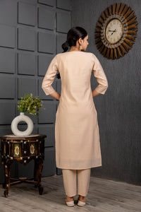 Thumbnail for Malishka Women's Viscose Yoke Design Solid Straight Kurta Pant With Dupatta