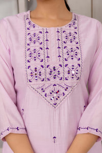 Thumbnail for Malishka Women's Viscose Yoke Design Solid Straight Kurta Pant With Dupatta
