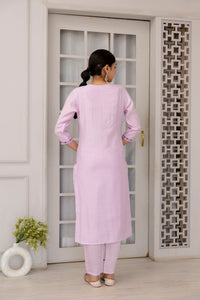 Thumbnail for Malishka Women's Viscose Yoke Design Solid Straight Kurta Pant With Dupatta