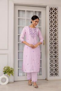 Thumbnail for Malishka Women's Viscose Yoke Design Solid Straight Kurta Pant With Dupatta