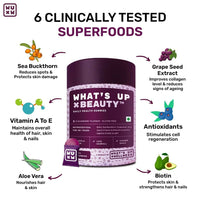 Thumbnail for What's Up Wellness Beauty Gummies With Biotin, Zinc, Folic Acid For Hair, Skin & Nails