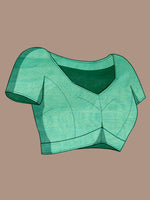 Thumbnail for Vedant Vastram Jacquard Work Fancy Bollywood Saree - Seegreen - Distacart