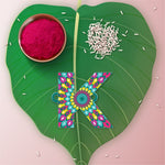 Thumbnail for Indianvibez Alphabet K Wooden Rakhi - Kids Rakhi