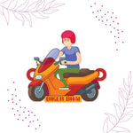 Thumbnail for Indianvibez Biker Bhai Wooden Rakhi with Rudraksha, Motorcycle Rakhi for Bro, Shop India - Kids Rakhi