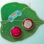 Thumbnail for Indianvibez Gamer King Bhai Wooden Rakhi with Rudraksha, Gaming Rakhi for Bro, Shop India - Kids Rakhi