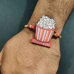 Thumbnail for Indianvibez Netflix & Bro Wooden Rakhi with Rudraksha, Chill Bhai Rakhi, Shop India - Kids Rakhi