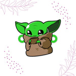 Thumbnail for Indianvibez Yoda Wooden Rakhi with Rudraksha, Star Wars Rakhi for Bro, Shop India - Kids Rakhi