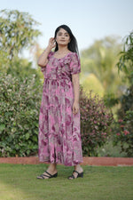 Thumbnail for Preksha Creation Women Multicolour Georgette Floral Maxi dress Gown - Distacart