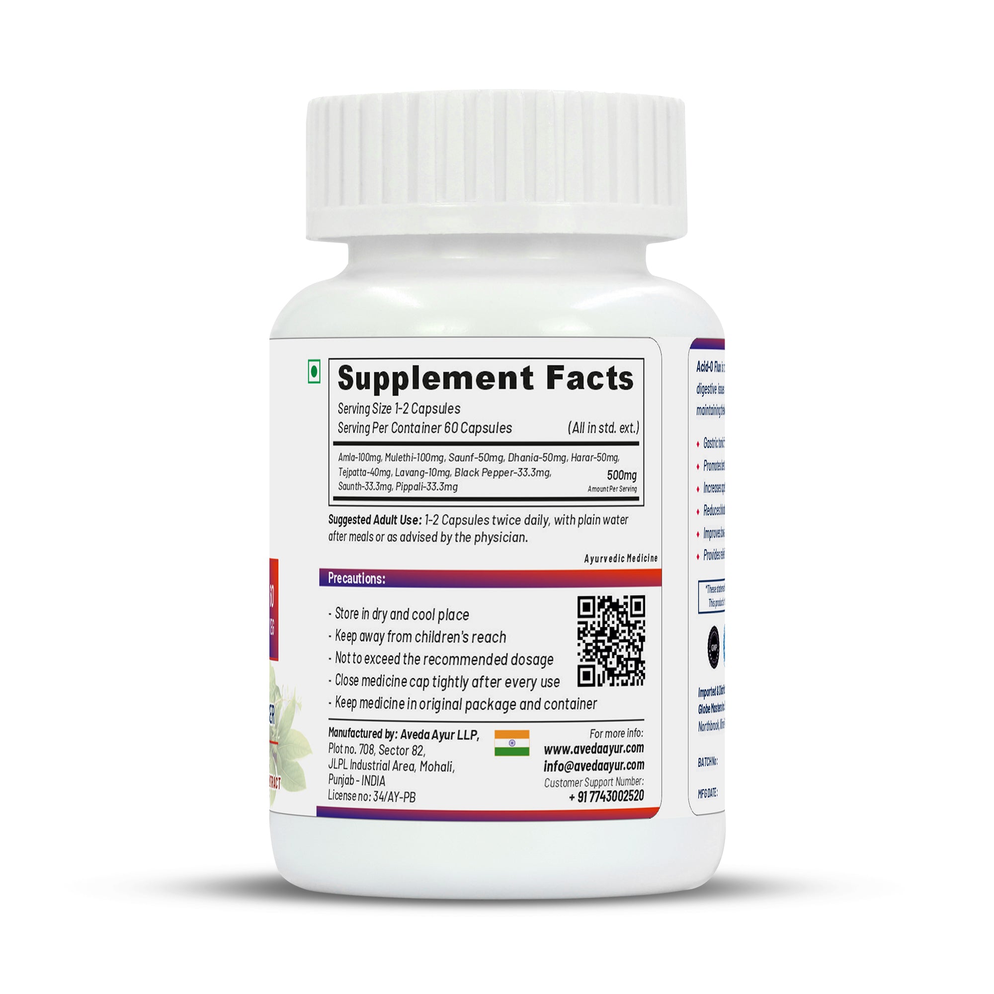 Life Aveda Acid O Flux Capsules - Distacart