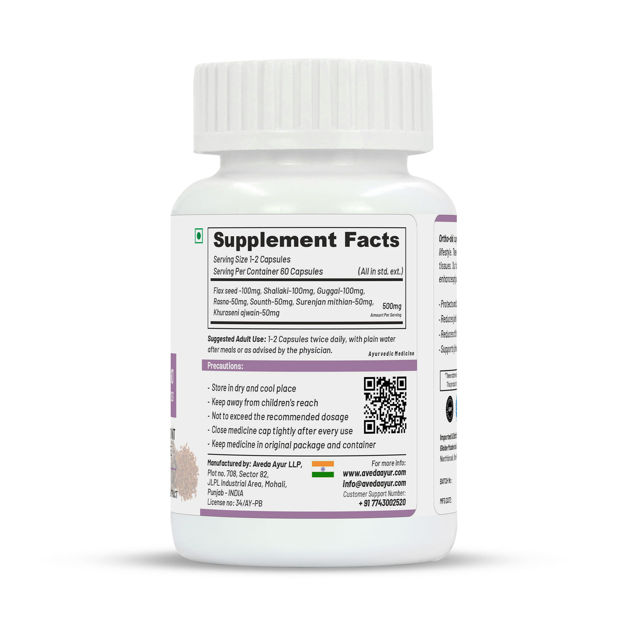 Life Aveda Premium Ortho Aid Capsules - Distacart