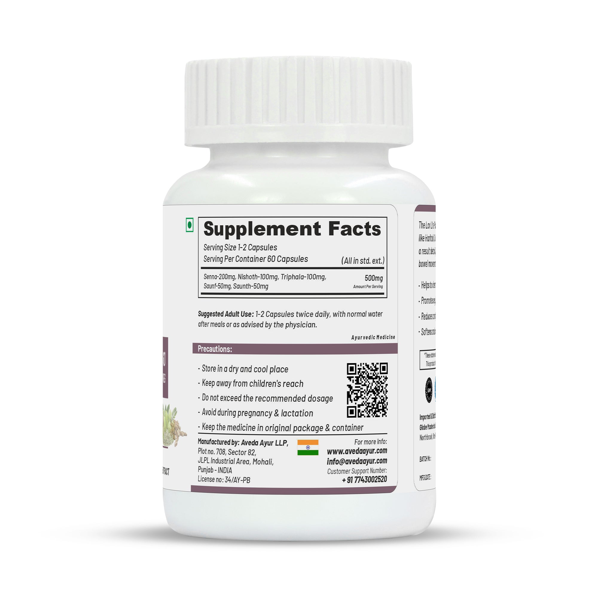 Life Aveda Lax Lite Plus Veg Capsules - Distacart