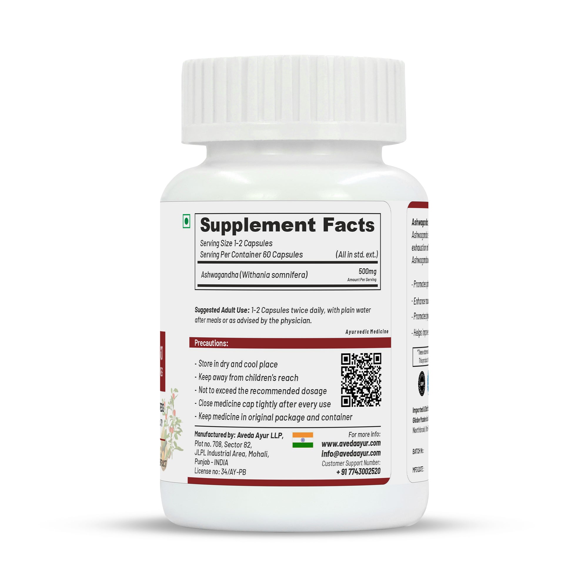 Life Aveda Premium Ashwagandha Capsules - Distacart