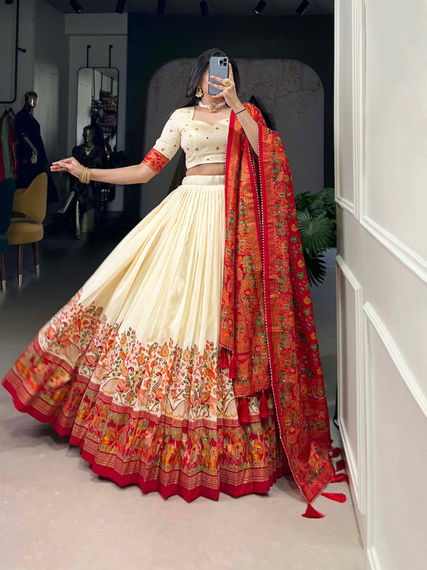 Lehenga Mart Designer Wedding Lehenga Choli For Women - Off White - Distacart