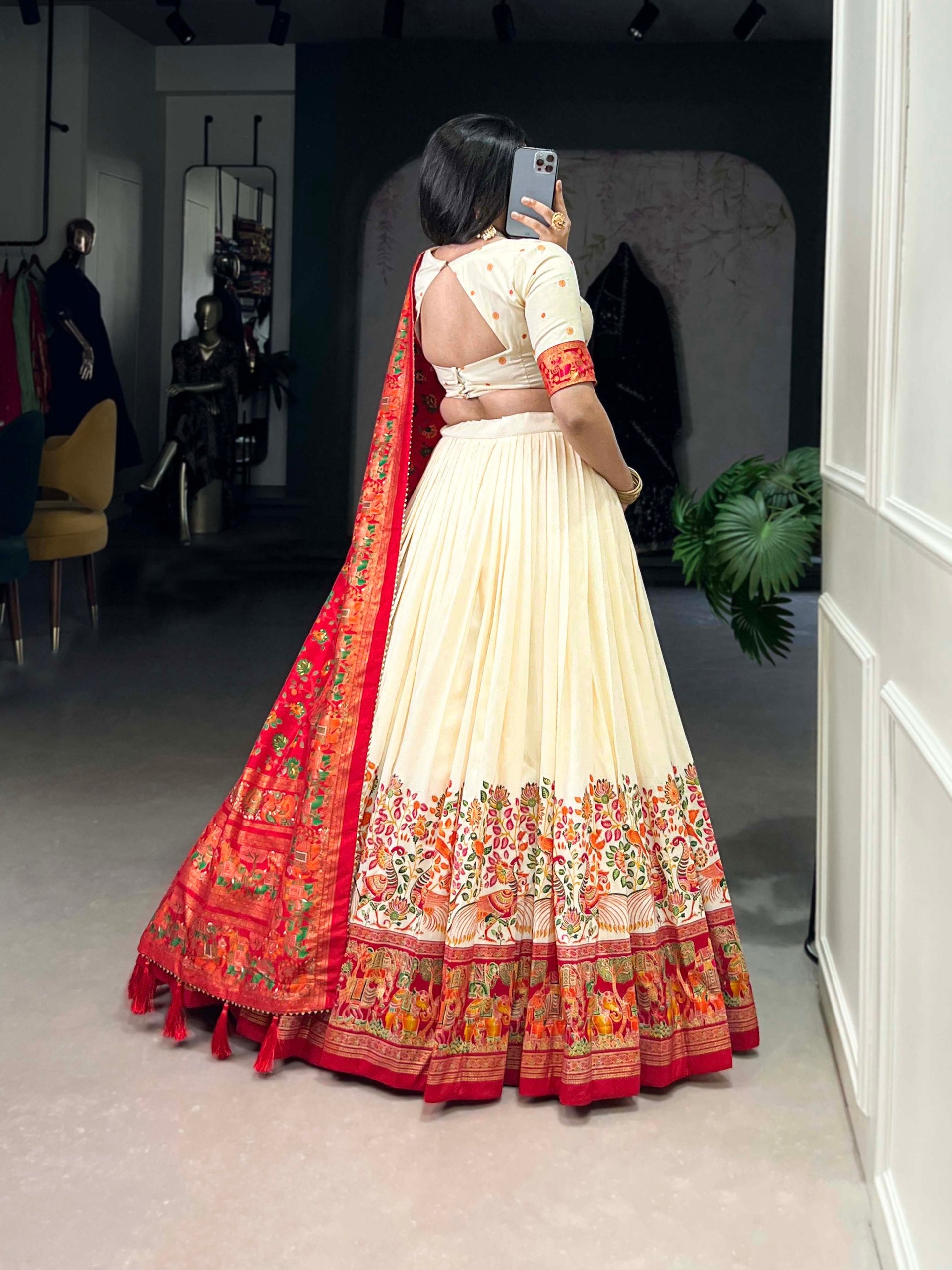 Lehenga Mart Designer Wedding Lehenga Choli For Women - Off White - Distacart