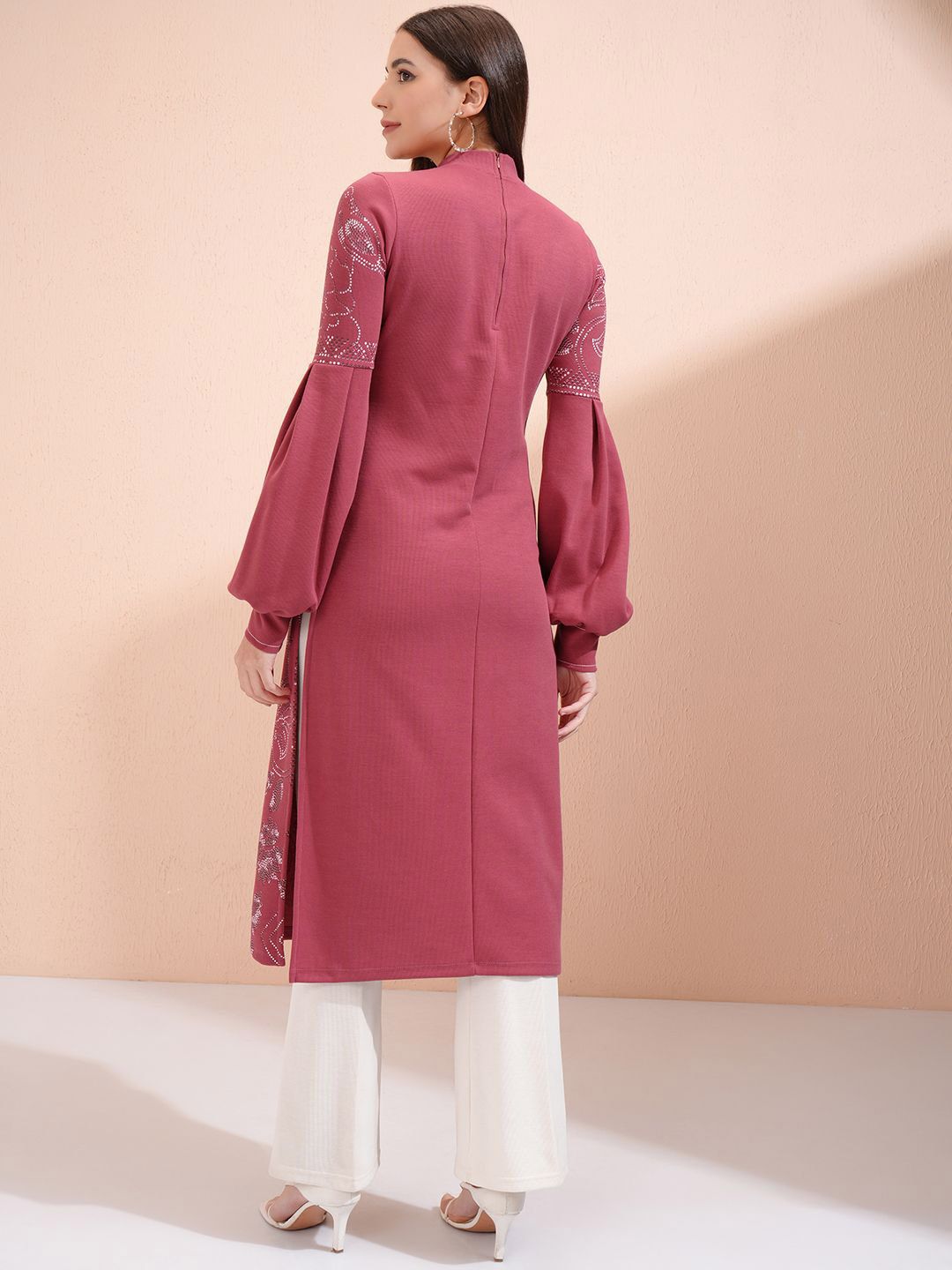 Vishudh Women Floral Printed Chikankari Kurta - Distacart