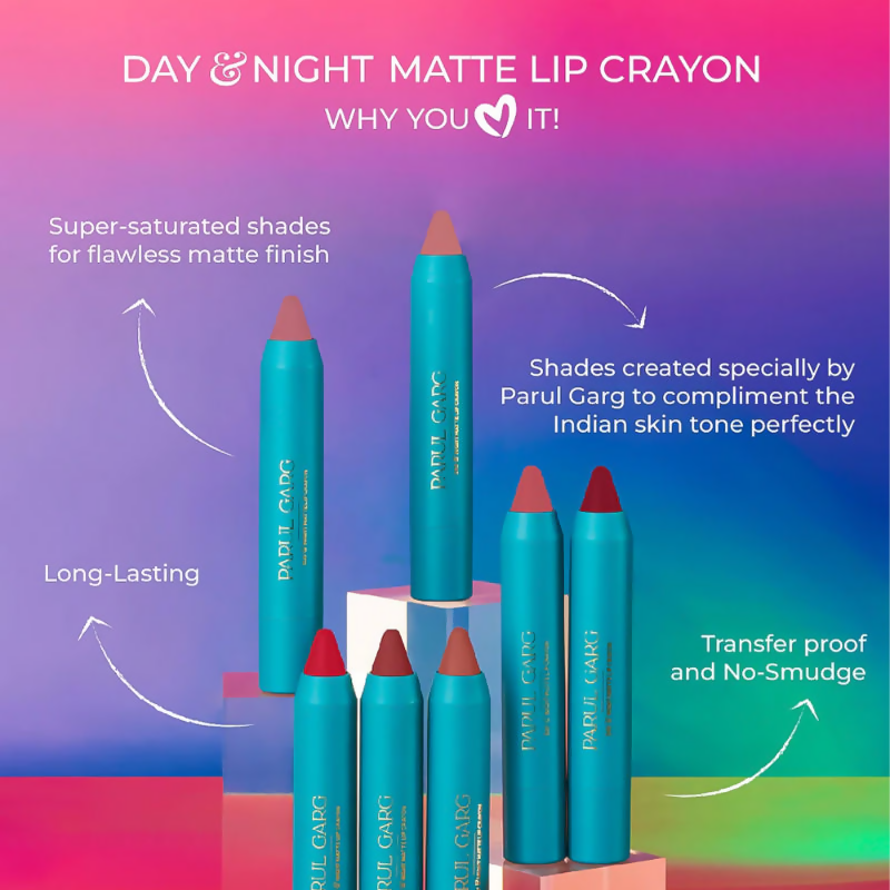 Parul Garg Beauty Day & Night Creamy Matte Lip Crayon - Queen 79 - Distacart