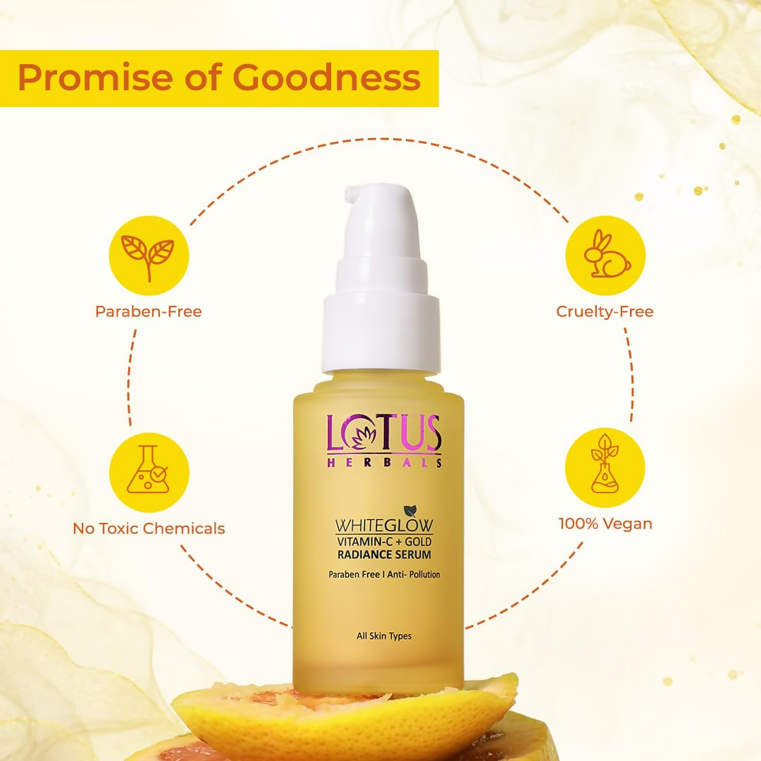 Lotus Herbals WhiteGlow Vitamin C and Gold Radiance Face Serum - Distacart