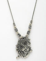 Thumbnail for NVR Women's Silver-Toned Krishna Pendant with Chain - Distacart