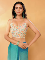 Thumbnail for Janasya Multicolor Georgette Ombre Printed Saree
