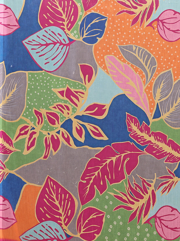 Janasya Multicolor Georgette Tropical Printed Saree