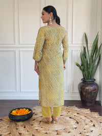 Thumbnail for Lyush Women Party Wear Embroidery Worked Kurta With Pant And Dupatta Set - Mustard