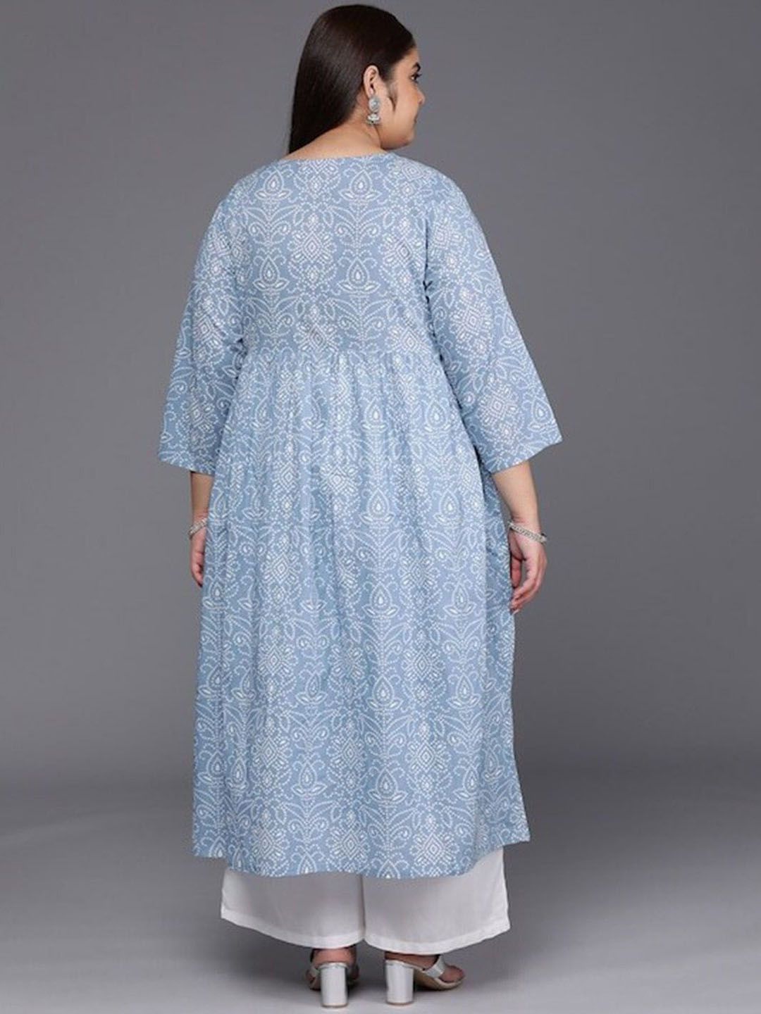 Sztori Geometric Printed Regular A-Line Kurta - Distacart