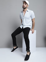 Thumbnail for Jainish Men's Printed Casual Shirt - Light-Grey - Distacart