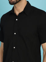 Thumbnail for Indian Needle Men's Striped Casual Shirt - Black - Distacart