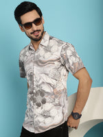 Thumbnail for Indian Needle Men's Floral Printed Casual Shirt - Cream - Distacart