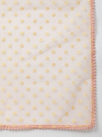 Thumbnail for Janasya Peach Poly Crepe Solid Set
