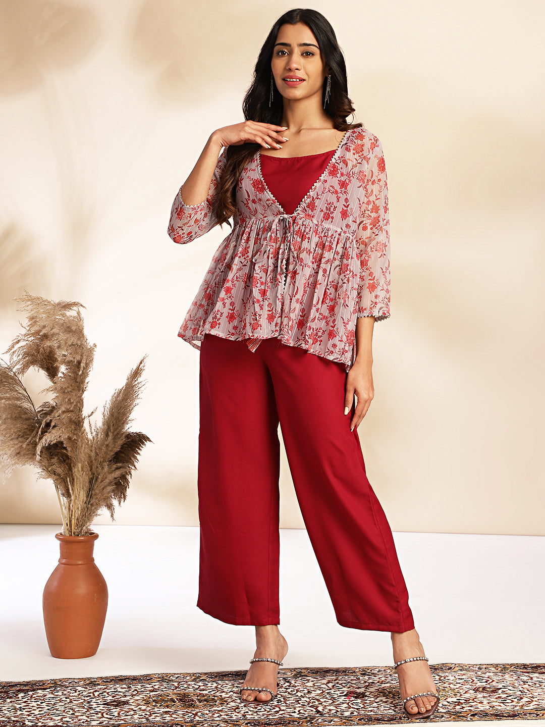 Janasya Wine Moss Solid Set - Distacart