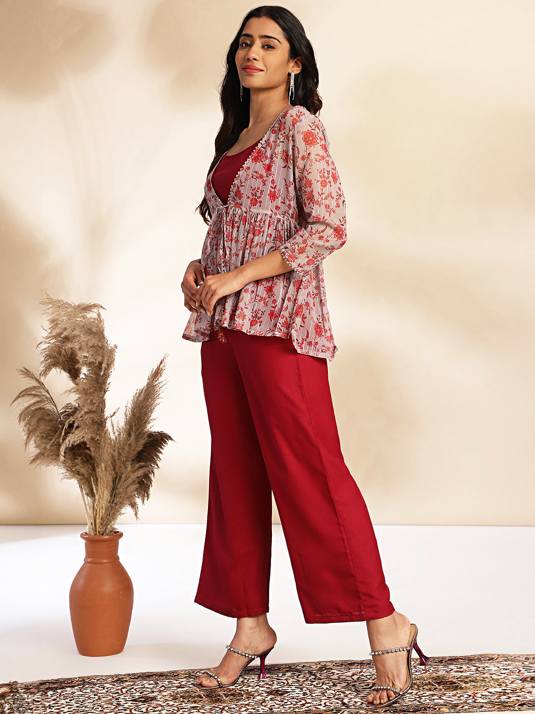 Janasya Wine Moss Solid Set - Distacart