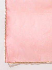 Thumbnail for Janasya Pink Crepe Silk Yoke Embroidery Set