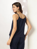 Thumbnail for Janasya Dark Georgette Foil Print Straight Kurta Set