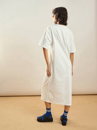 Thumbnail for Lyush Women White Milano Printed T-Shirt Dress