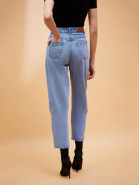 Thumbnail for Lyush Women Ice Blue Balloon Fit Jeans