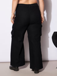 Thumbnail for Lyush Women Black Denim Front Seam Side Pockets Straight Jeans