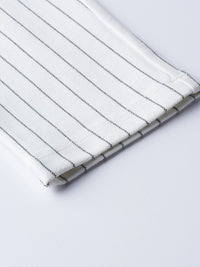 Thumbnail for Lyush White Side Zipper Striped Jeggings