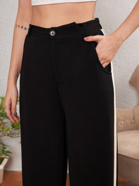 Thumbnail for Lyush Women Black Longline Blazer With Side Tape Pants