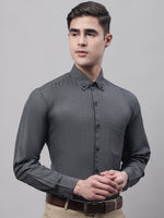 Thumbnail for Jainish Men's Charcoal Cotton Solid Formal Shirt - Distacart