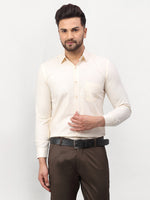 Thumbnail for Jainish Men's Solid Formal Shirts - Cream - Distacart