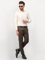 Thumbnail for Jainish Men's Solid Formal Shirts - Cream - Distacart