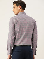 Thumbnail for Jainish Men's Cotton Micro Checked Formal Shirts - Grey - Distacart