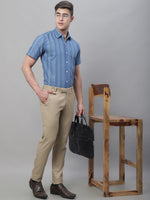 Thumbnail for Jainish Men's Blue Striped Formal Shirt - Distacart