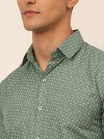 Thumbnail for Jainish Men's Cotton Printed Formal Shirts - Green - Distacart