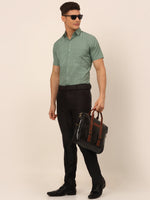 Thumbnail for Jainish Men's Cotton Printed Formal Shirts - Green - Distacart