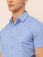 Thumbnail for Jainish Men's Cotton Printed Formal Shirts - Light-Blue - Distacart